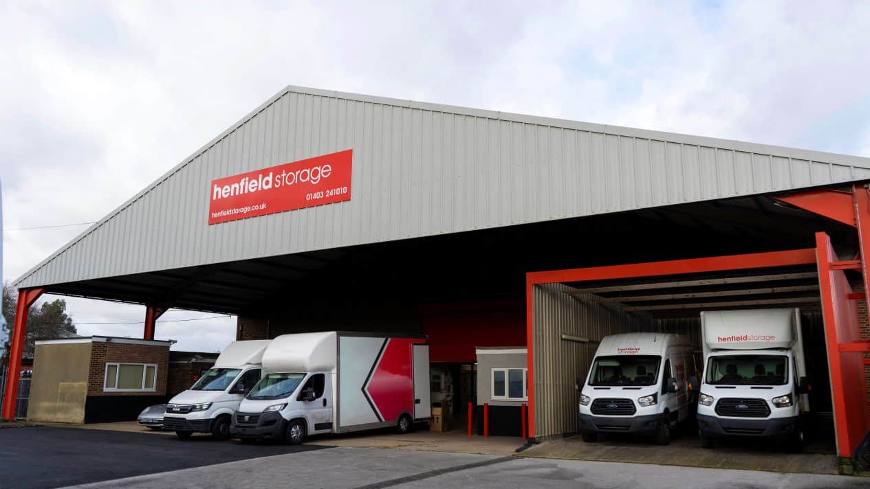 Henfield Storage Horsham facility with collection vans