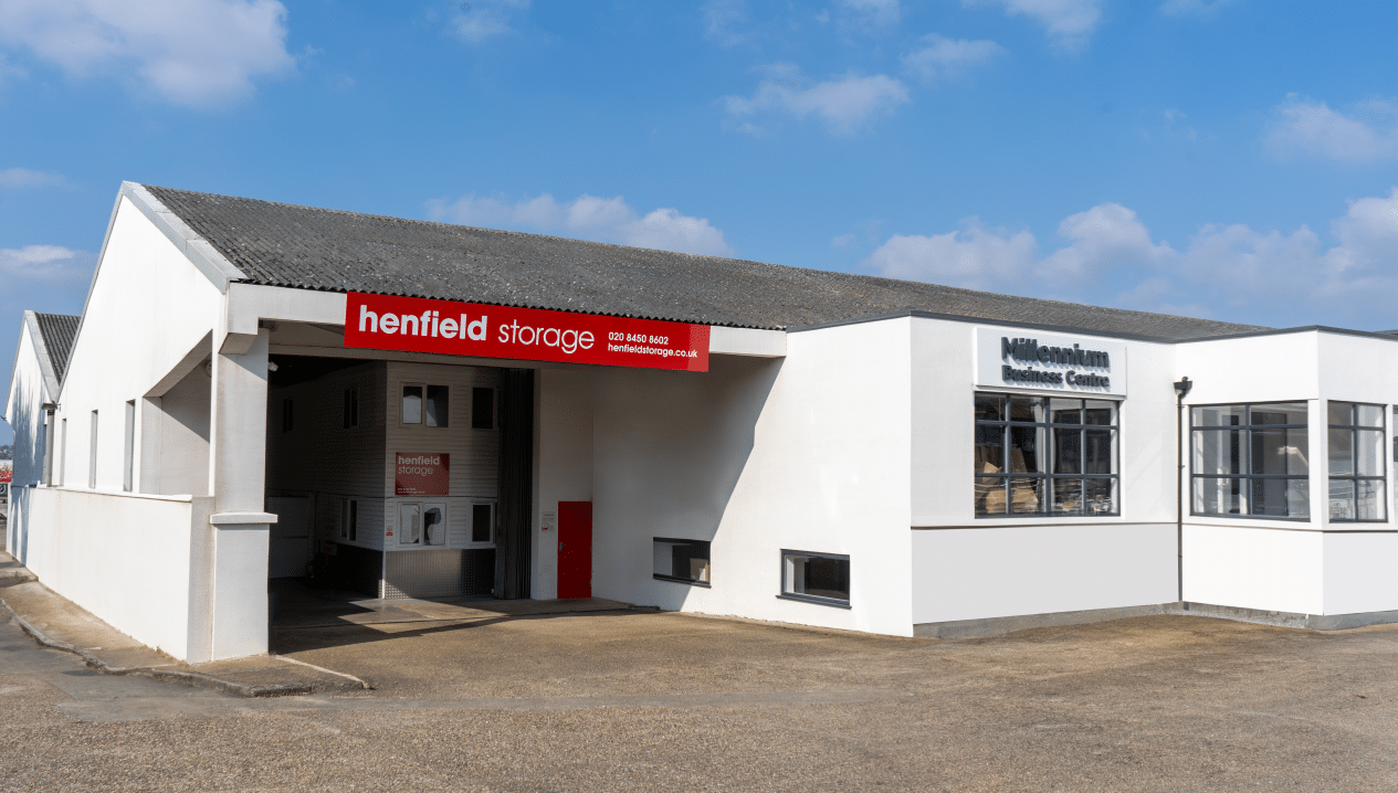 Henfield Storage Staples Corner facility exterior with customer parking