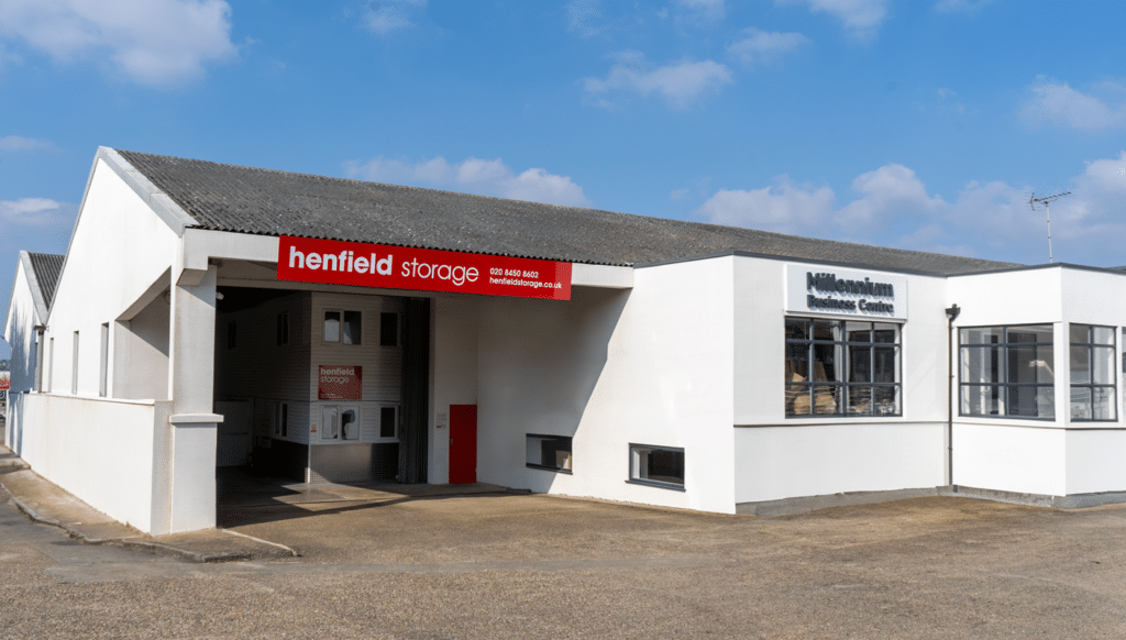 Henfield Storage Staples Corner facility exterior with customer parking