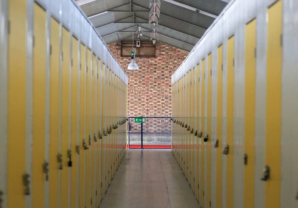 Secure indoor storage units with steel doors