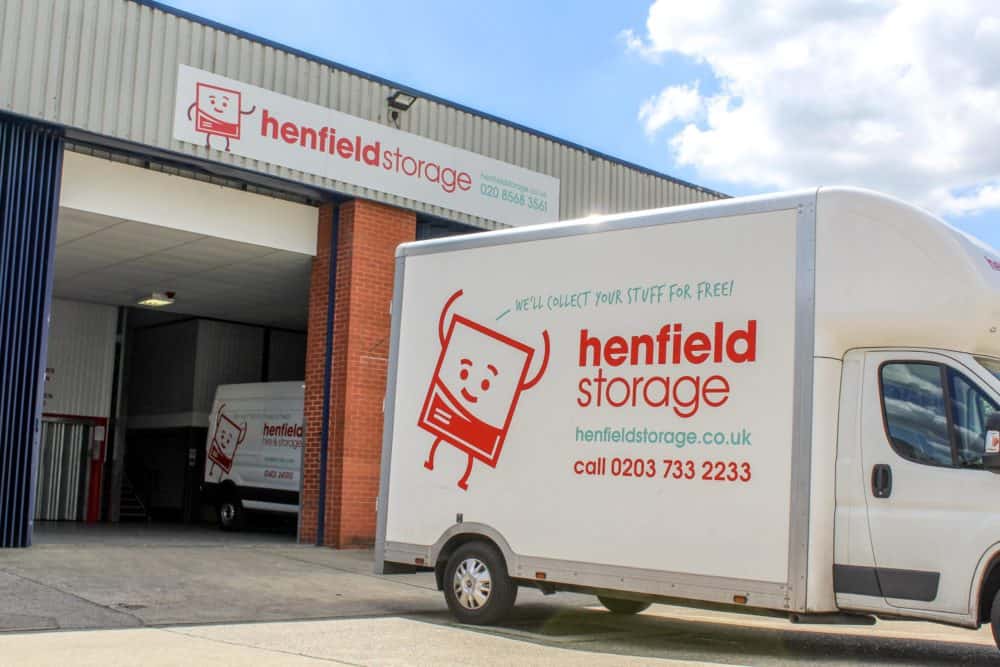 Henfield Storage collection van at Chiswick facility