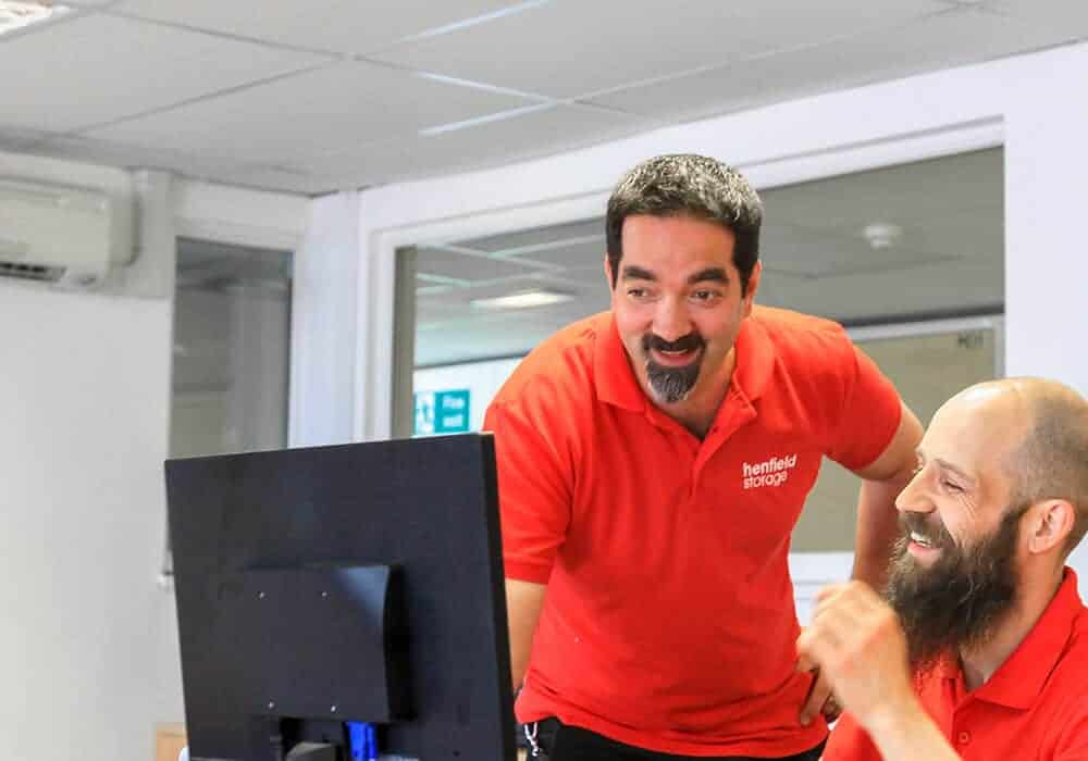 Henfield Storage staff at Wimbledon reception desk