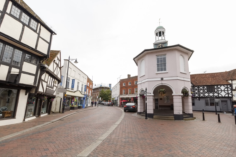Street view in Guildford, Surrey