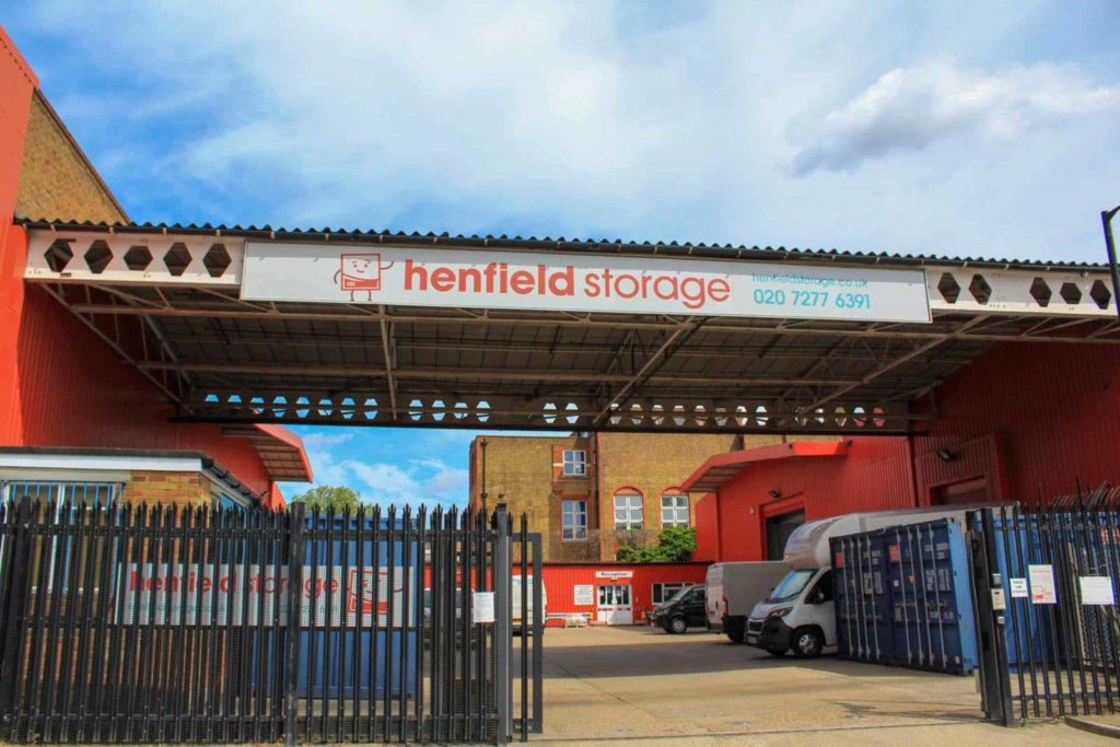 Secure gated entry to Henfield Southwark storage facility