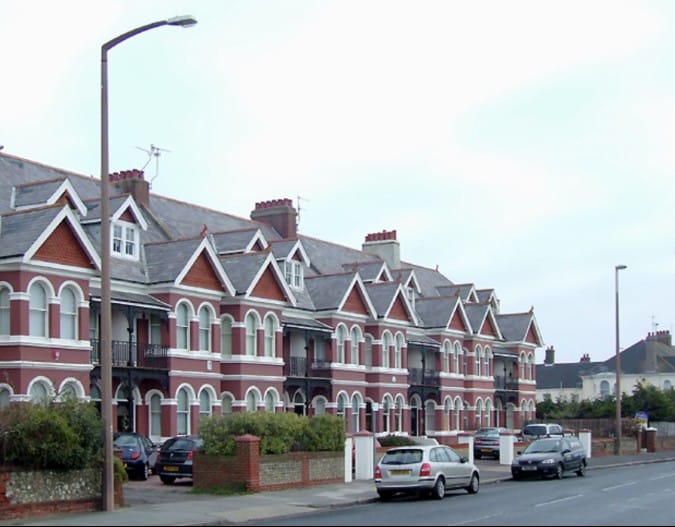 A classic seafront terrace on the Worthing front.