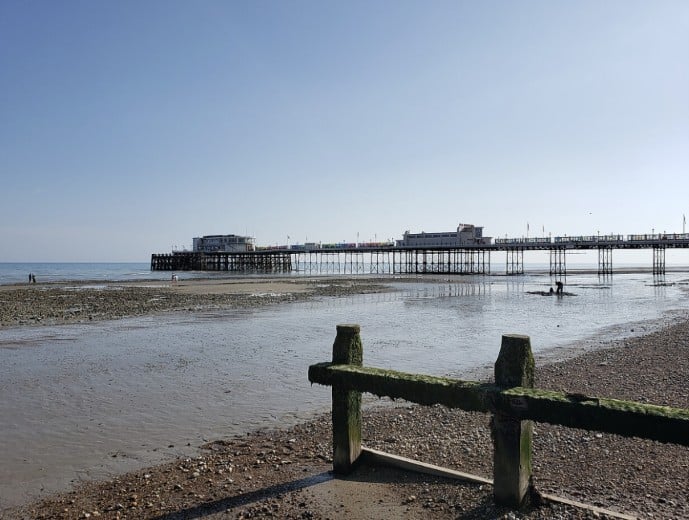 Worthing Pier, an Art Deco landmark on the West Sussex coast